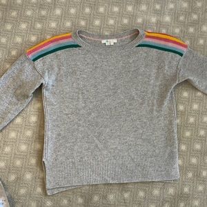 Boden Cashmere Sweater with Rainbow Detail - size S